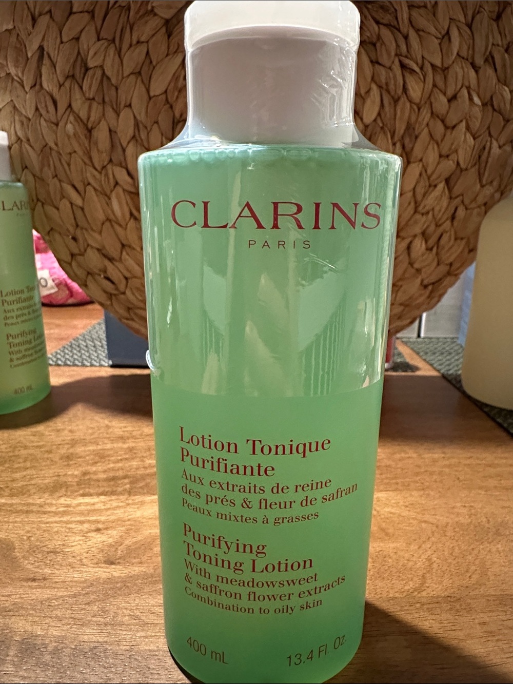 NEW Clarins Purifying Toning Lotion 13.4 FL. Oz. - jumbo size- still sealed